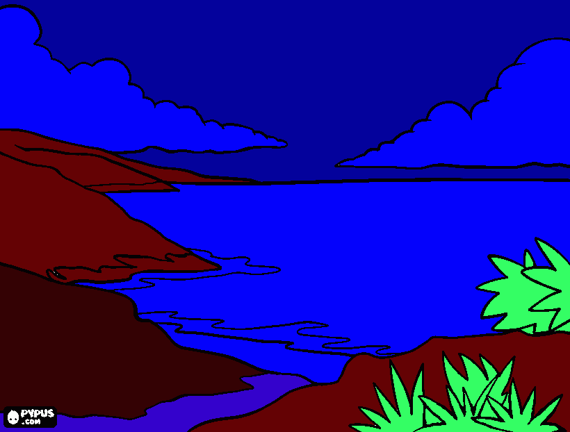 ocean landmark coloring page