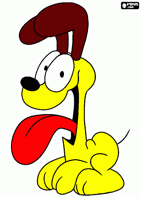 odie coloring page, printable odie