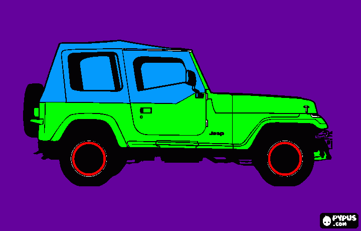 Off-road vehicle - Jeep coloring page coloring page