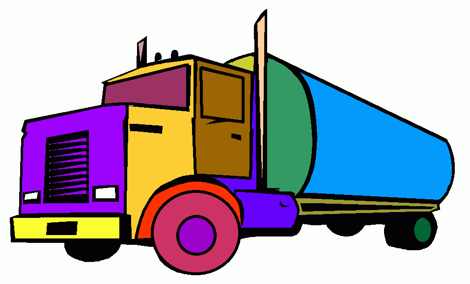 Oil truck coloring page