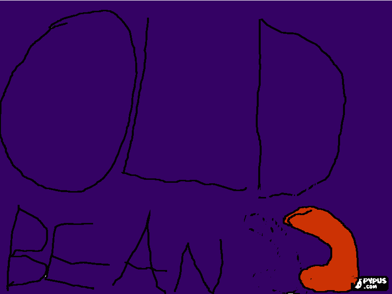old bean coloring page