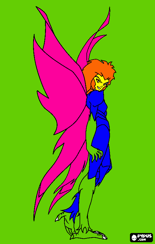 ona je lijpa slika i obojana  coloring page