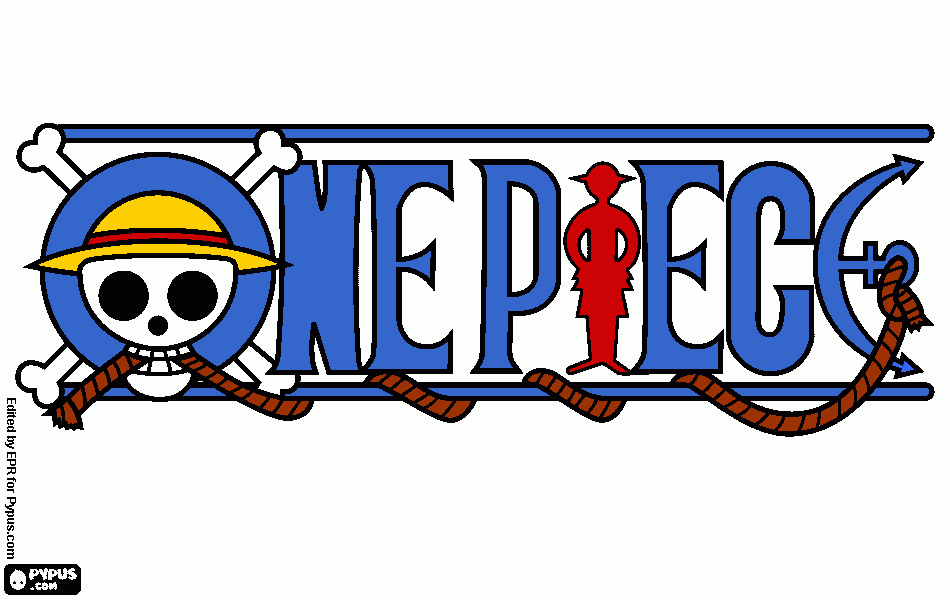 🖍️ One Piece Logo - Printable Coloring Page for Free 