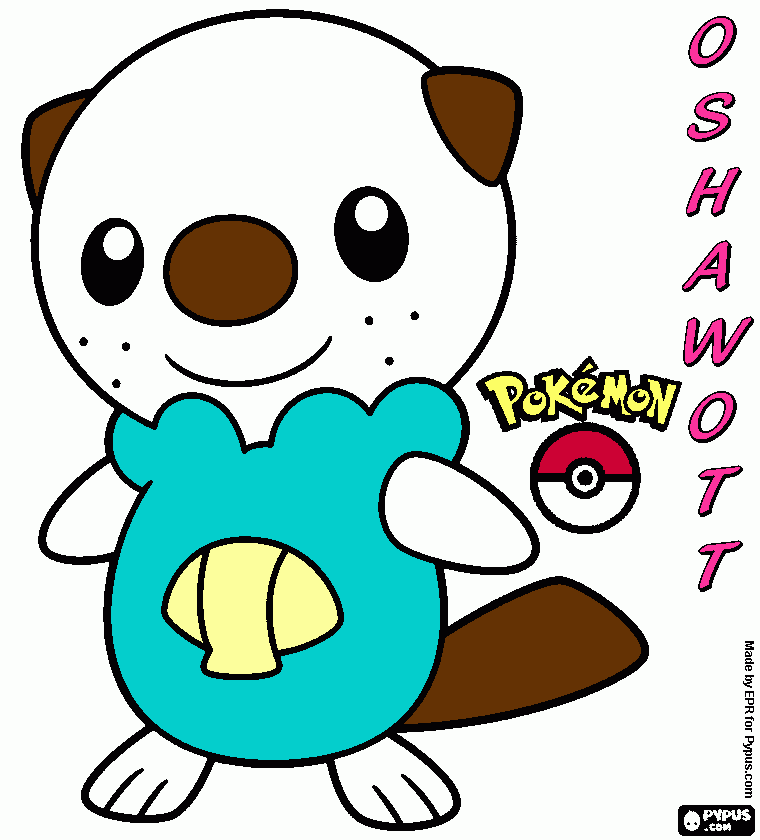 oshawott coloring page