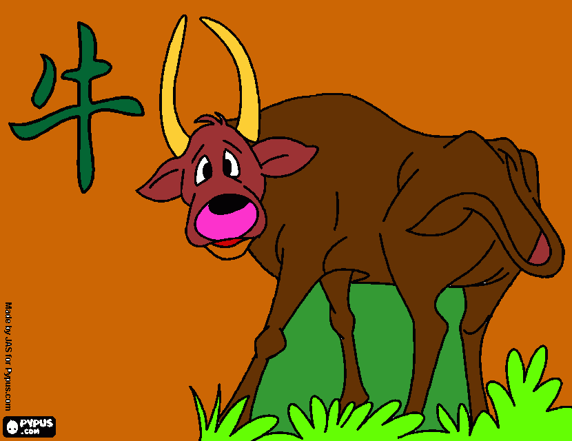 ox coloring page
