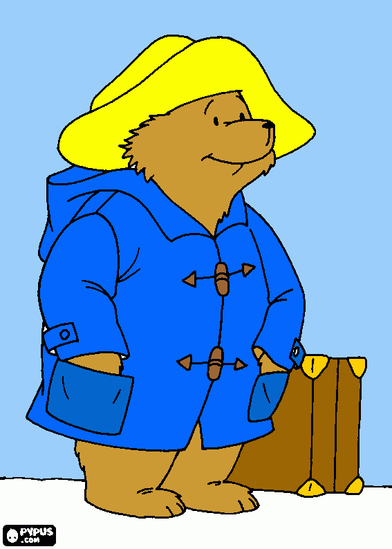 Paddington Bear Coloring Page Printable Paddington Bear