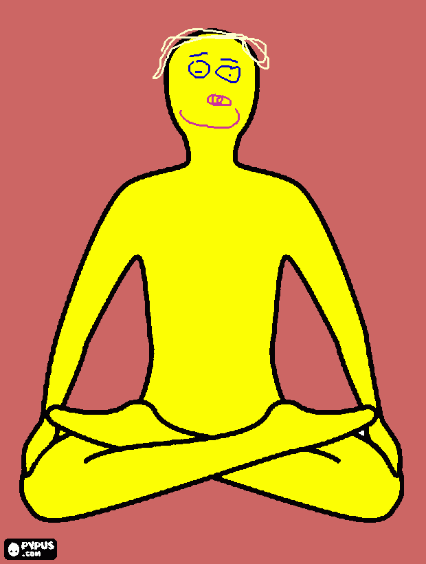 padmasana meditating coloring page