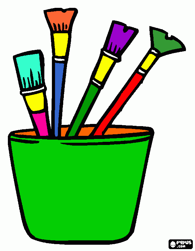 paint pot coloring page