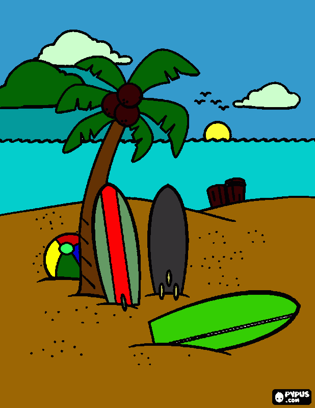 palm beach coloring page