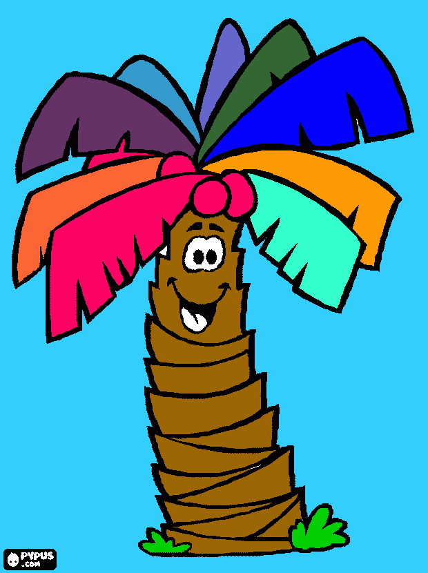 palm tree coloring page