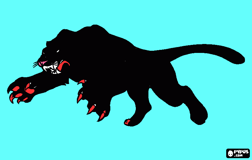 pantera baghera coloring page