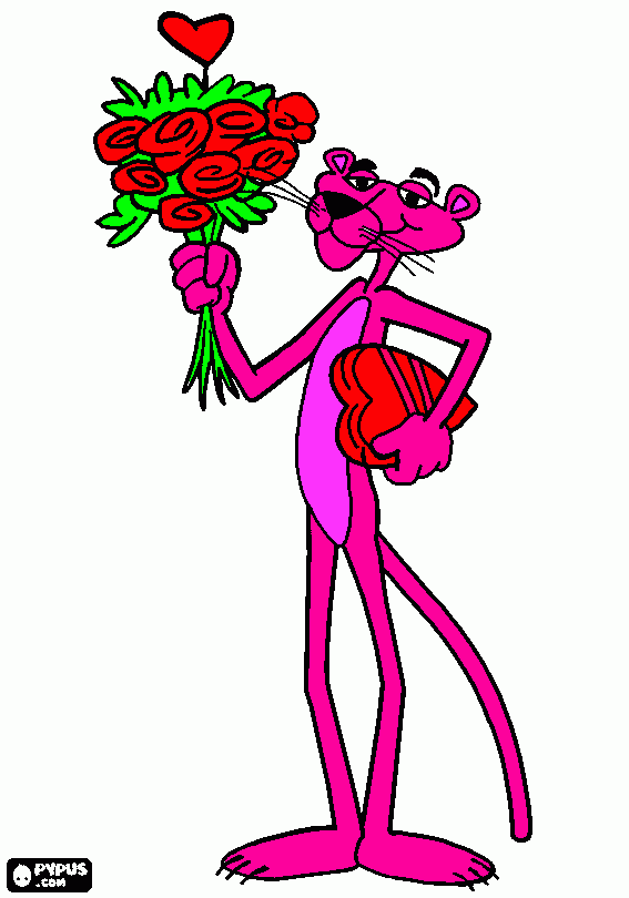 pantera rosa coloring page