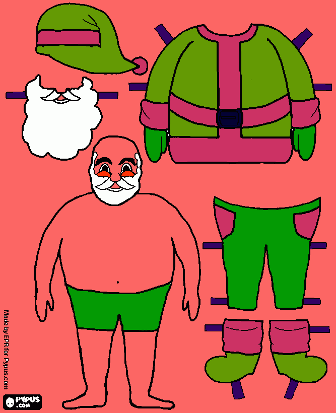 papa noel coloring page