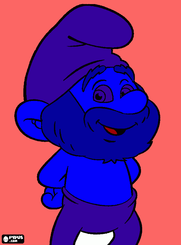 papa smurf coloring page