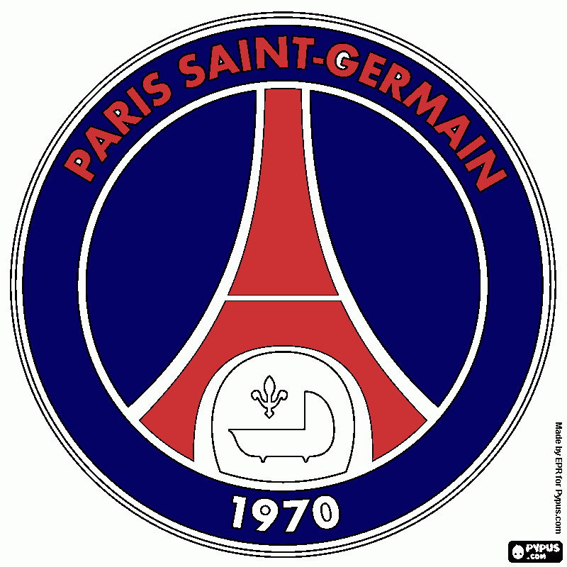 paris saint-germain coloring page