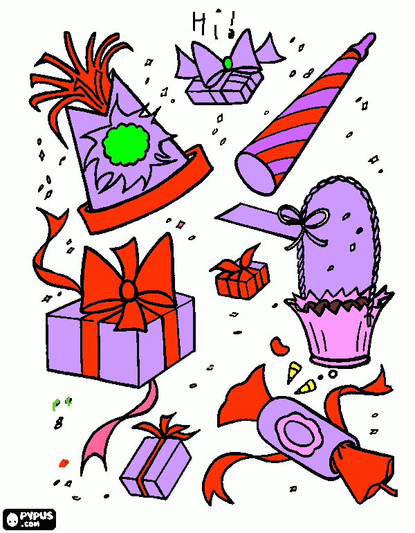 party girl coloring page