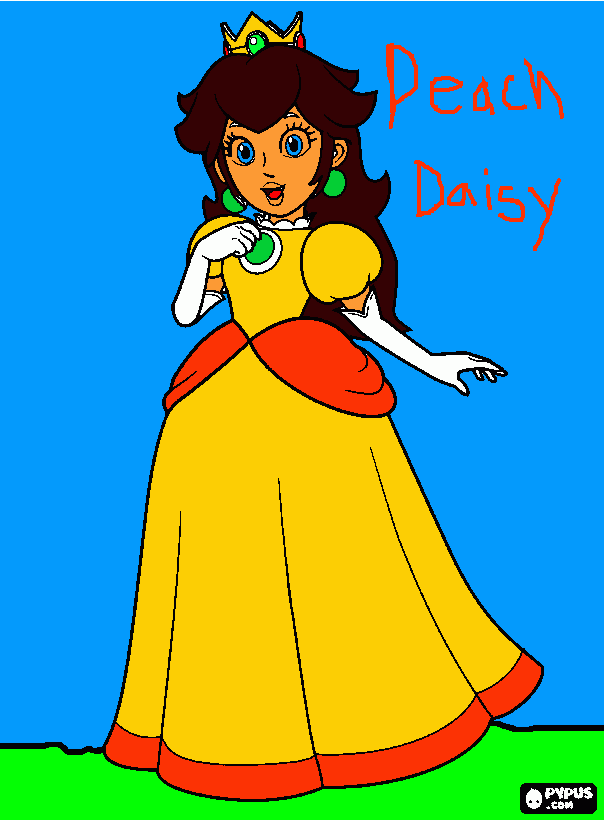 Peach Daisy coloring page
