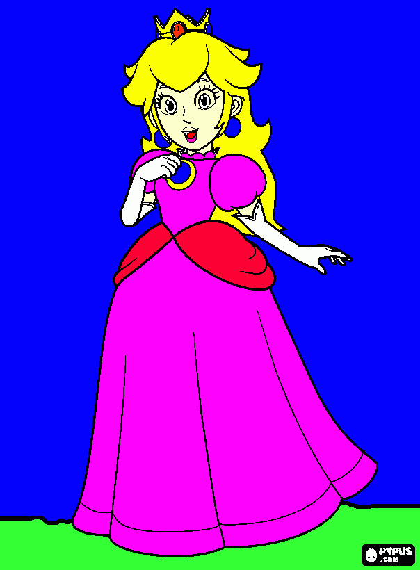 peach coloring page