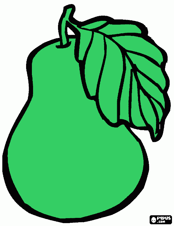pear coloring page