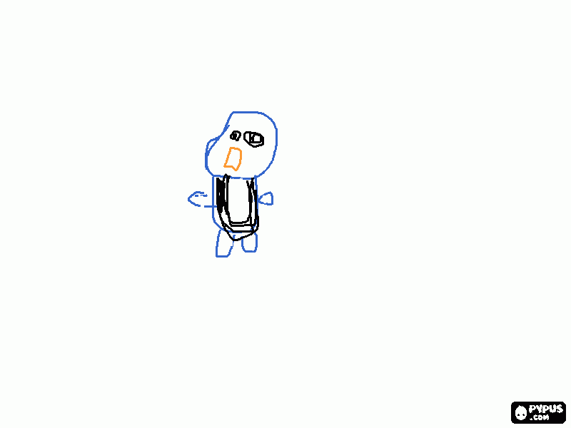 penguin coloring page