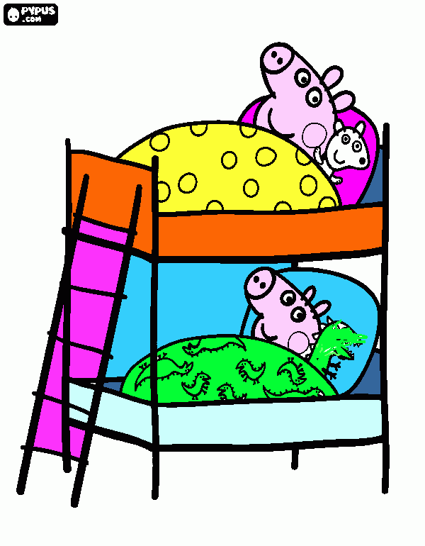 PEPPA AND GEORGE coloring page
