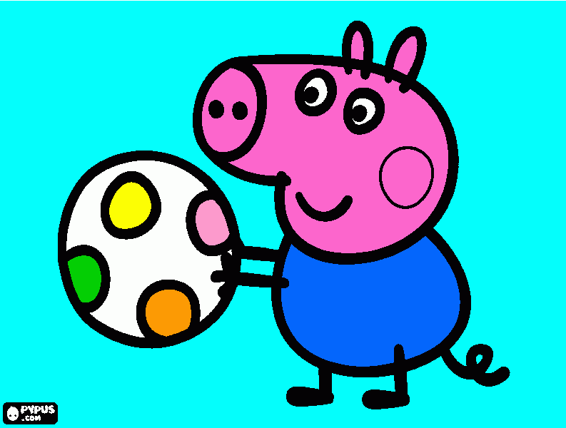 peppa pig on nick jr nickelodeon coloring page