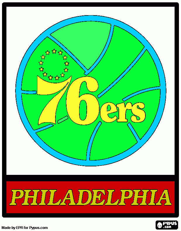philadelphia 76ers coloring page