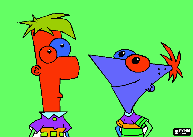phineous and ferb coloring page