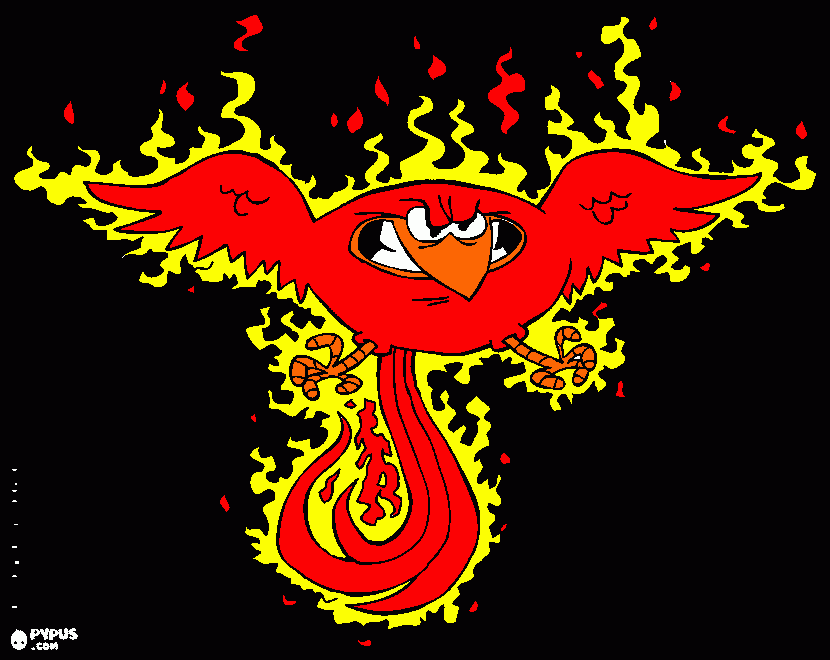 phoenix 3 coloring page