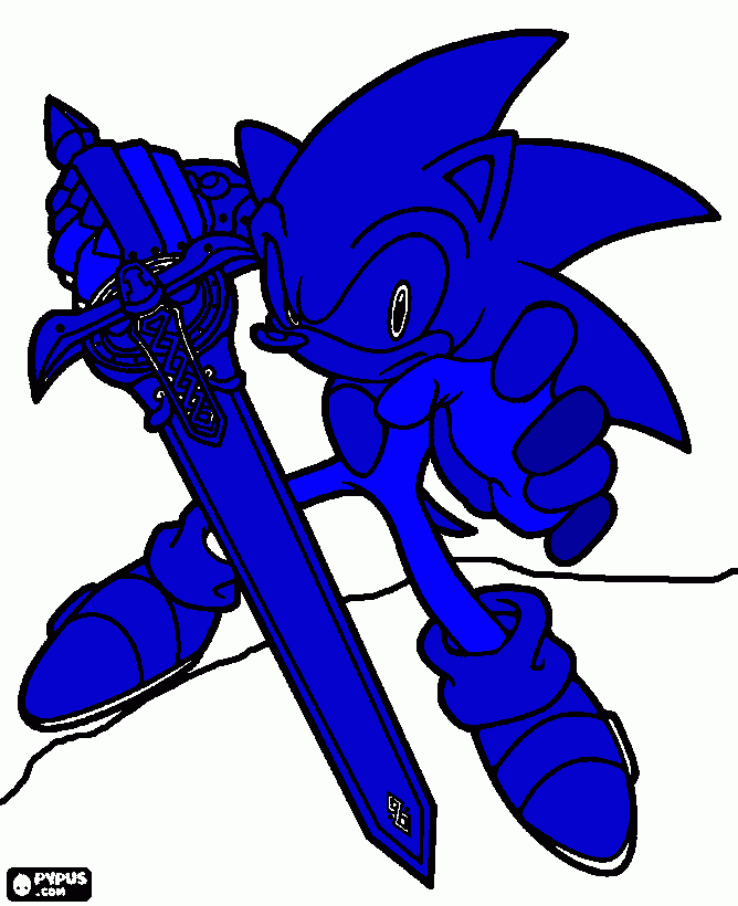 Pic of Sonice coloring page