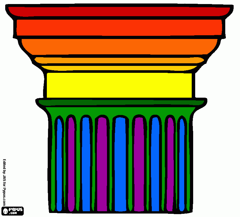 picture of a column coloring page