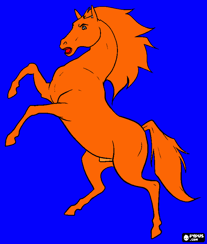 picture of stallion coloring page