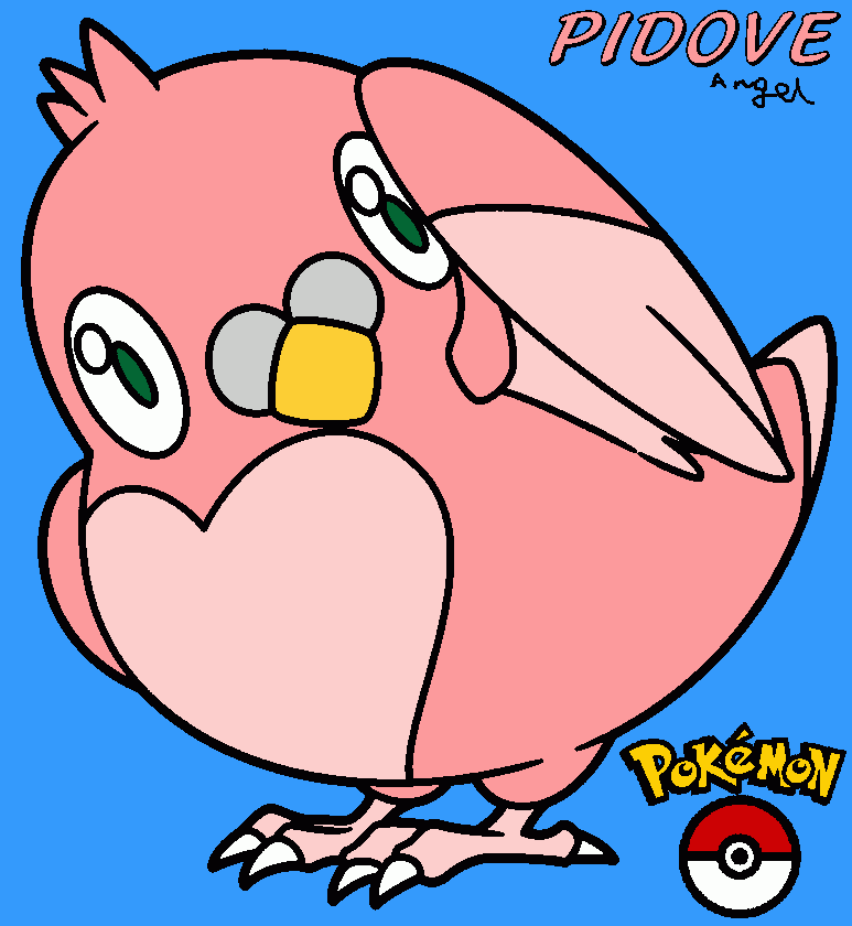 pidove by angel coloring page