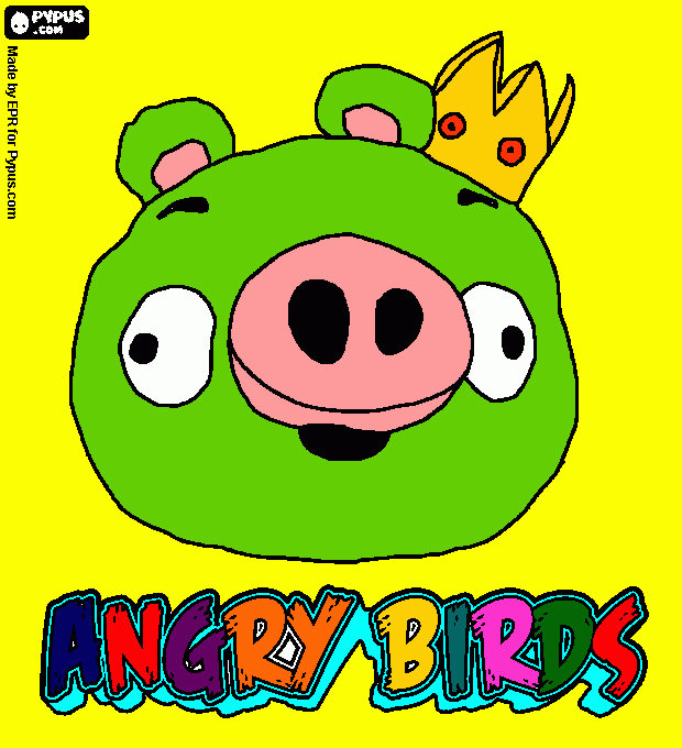 Pig Angry Bird Coloring Page Printable Pig Angry Bird