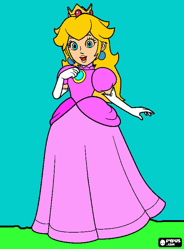 Pincess Peach coloring page