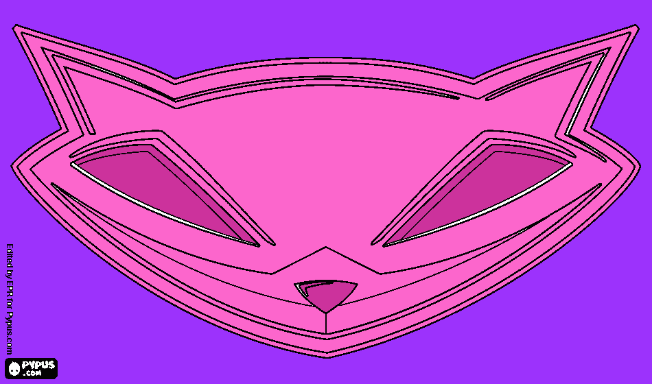 PINK KITTY coloring page