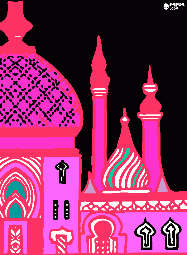 Pink Mosque  coloring page