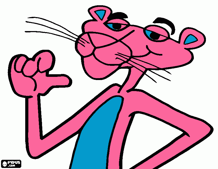 pink panter 1 coloring page