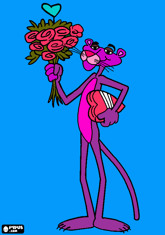 PINK PANTER coloring page