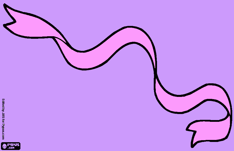 pink ribbon coloring page