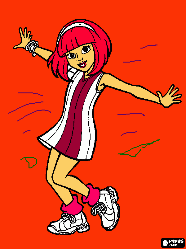 pink stephanie coloring page