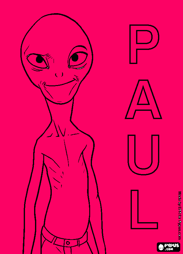 Pinky paul coloring page