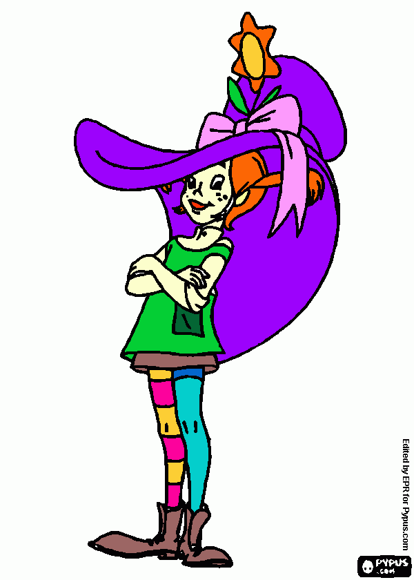 pippi coloring page