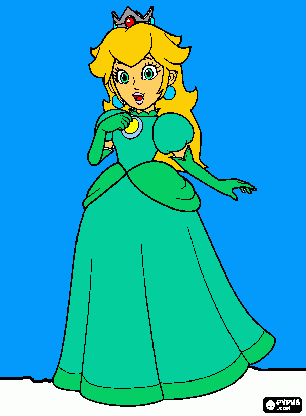 pirceness peach coloring page