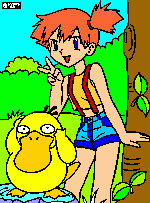 pissy duck coloring page