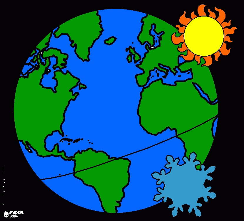 planet earth coloring page