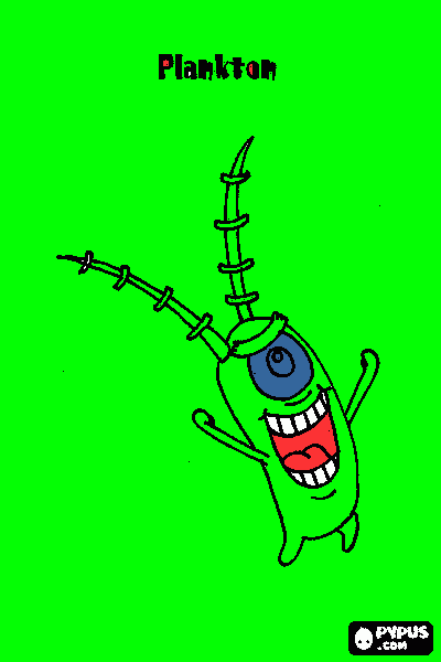 plankton coloring page