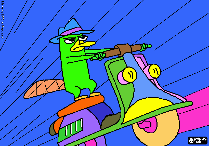 Platypus coloring page