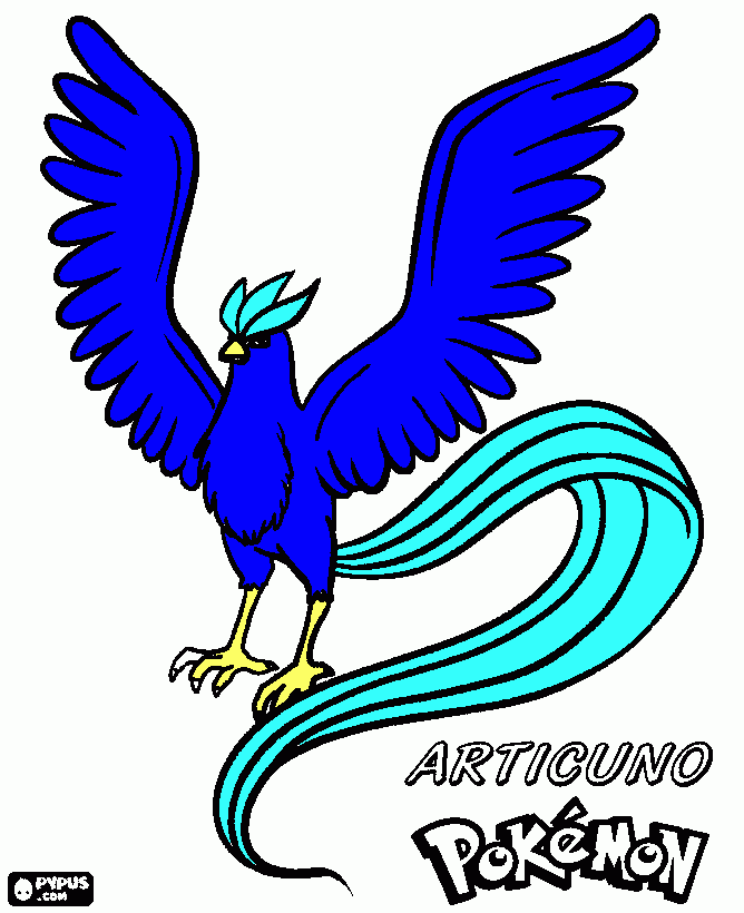 pokemo articuno coloring page