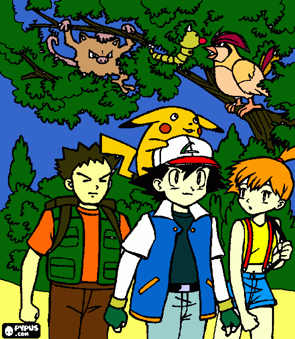 Pokemon! coloring page